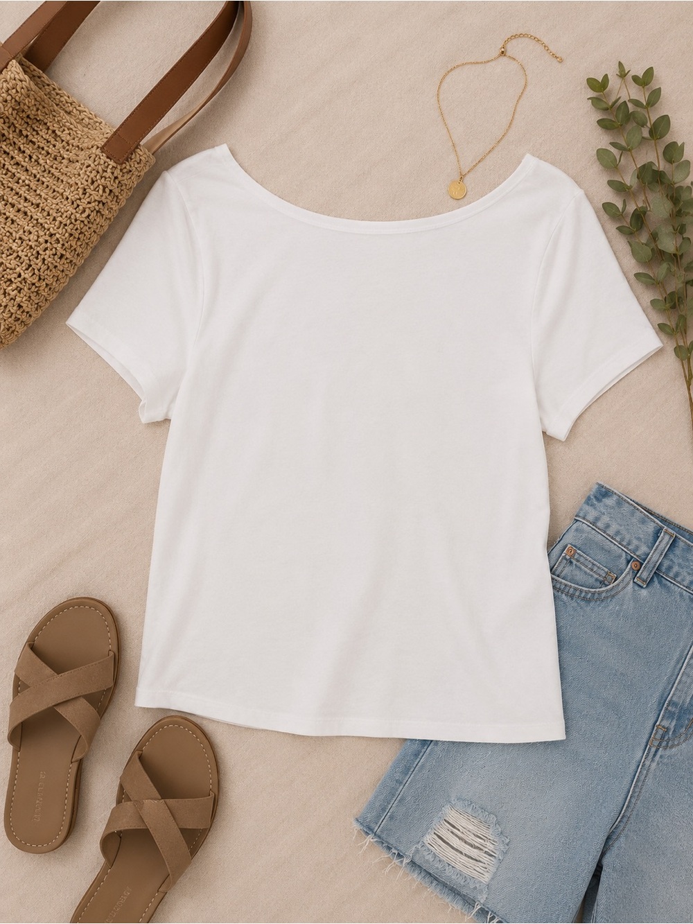Gap White Boat Neck Tee Short Sleeve Basic Neutral Capsule Top Size Large NWT